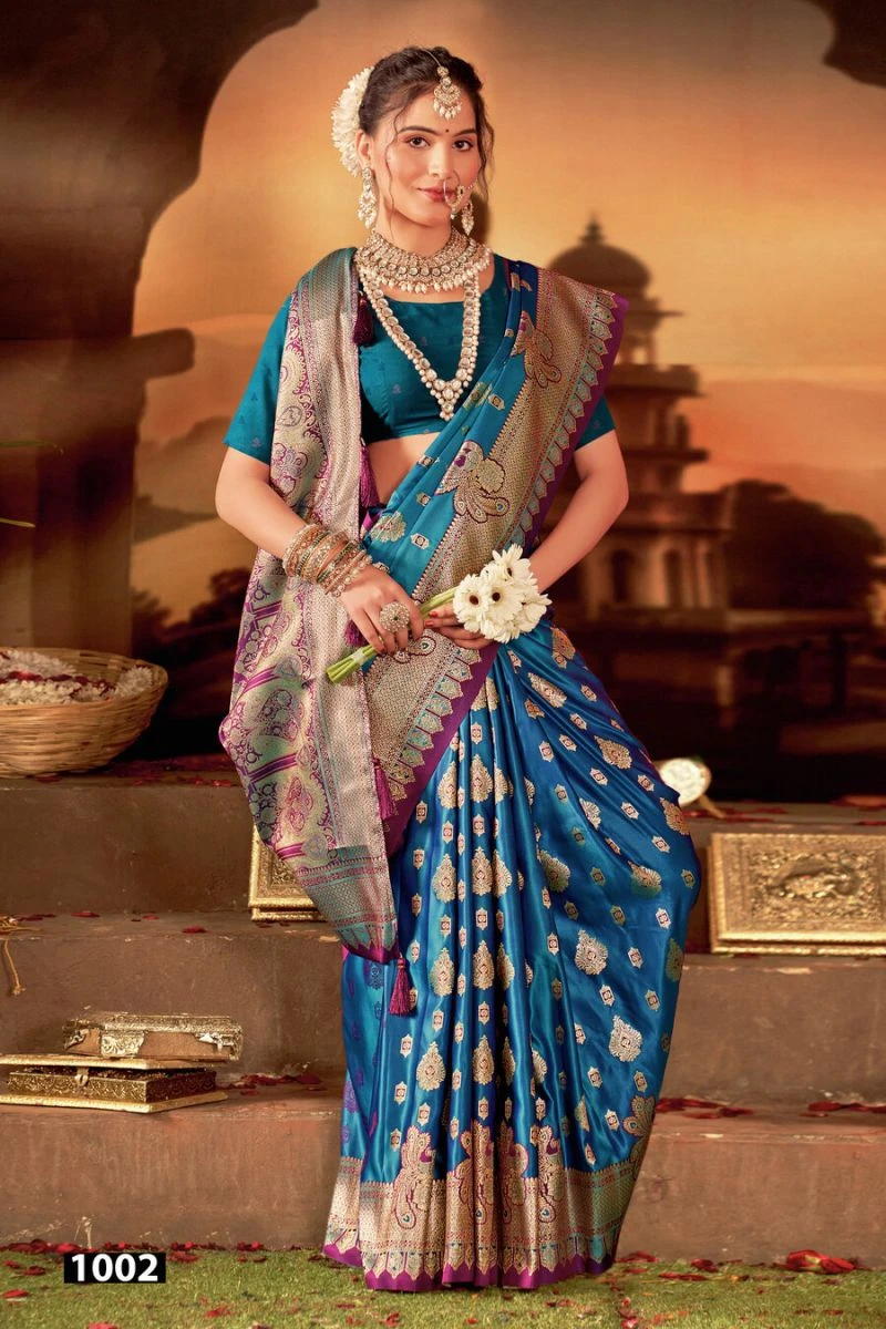 Saroj Kanha Satin Silk Vol 1 Satin Silk Zari Weaving Saree 4