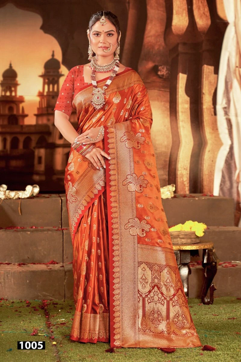 Saroj Kanha Satin Silk Vol 1 Satin Silk Zari Weaving Saree 6