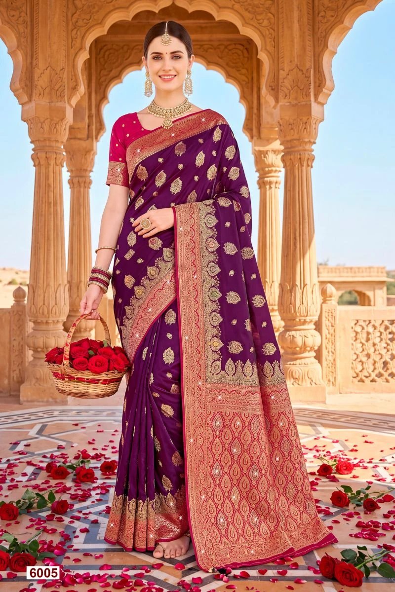 Saroj Sattva Satin Saroski Vol 6 Satin Silk Saree Collection 3