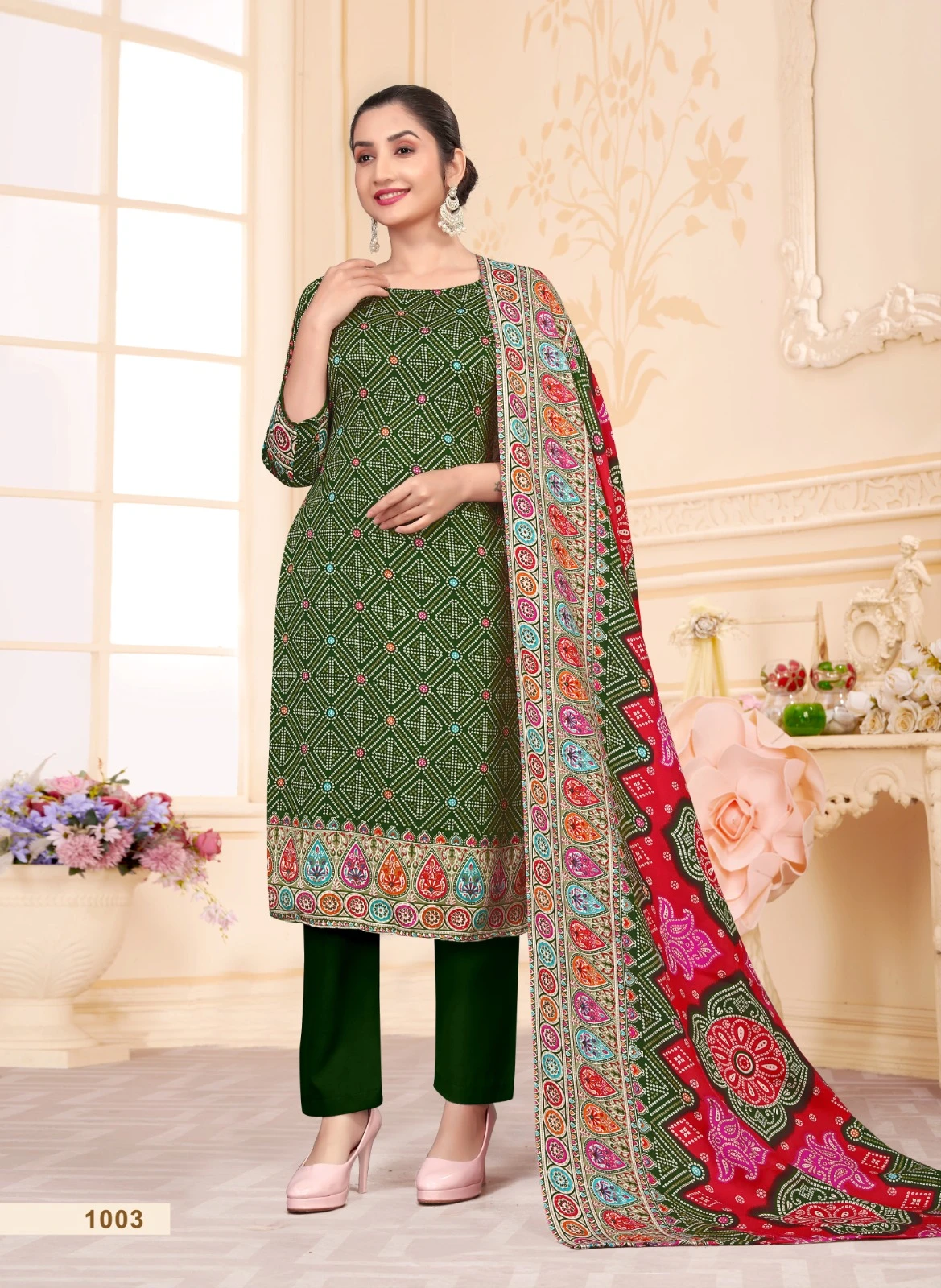 SAT Pashmina Shwal Suit Vol 18 11