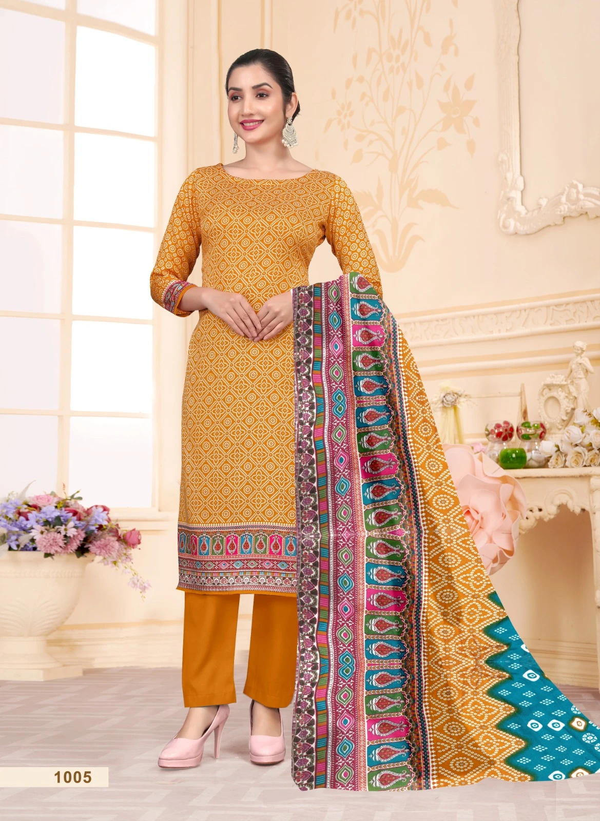SAT Pashmina Shwal Suit Vol 18 13