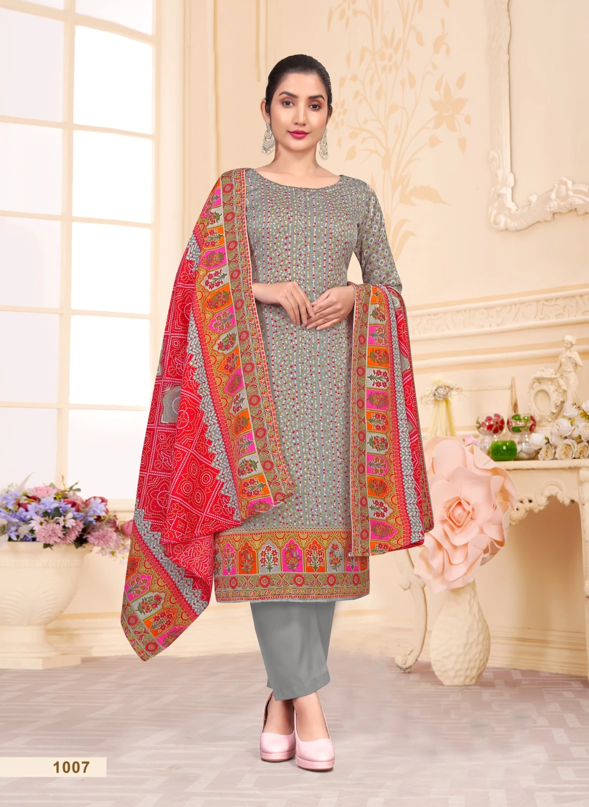 SAT Pashmina Shwal Suit Vol 18 14