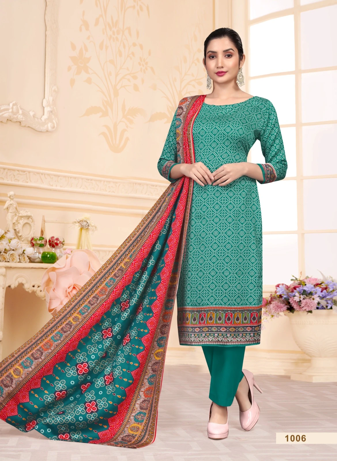 SAT Pashmina Shwal Suit Vol 18 4