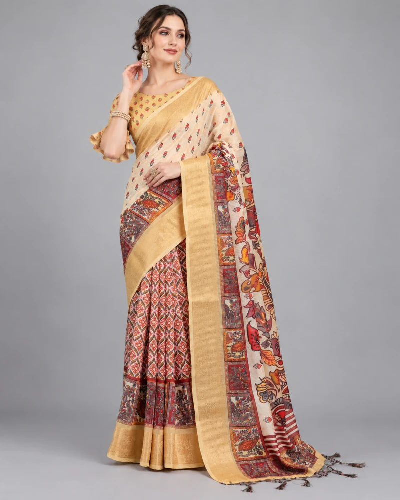 Schc Swara G Linen Handloom Weaving Saree Collection 4