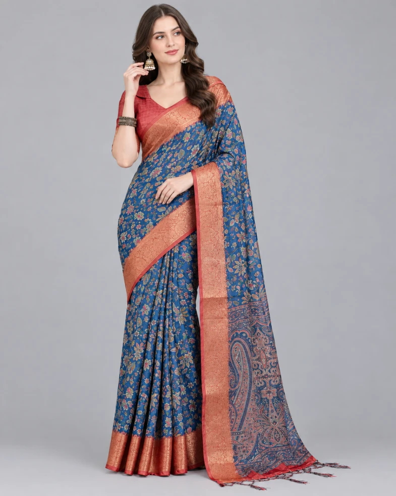 Schc Swara G Linen Handloom Weaving Saree Collection 5