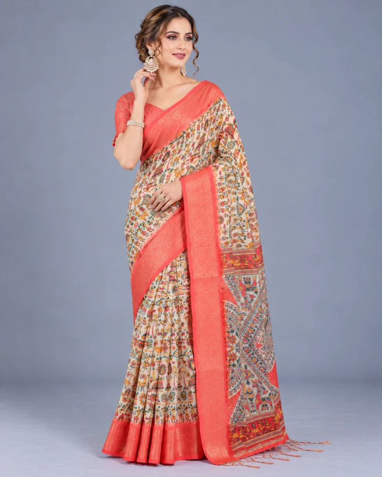 Schc Swara G Linen Handloom Weaving Saree Collection 7