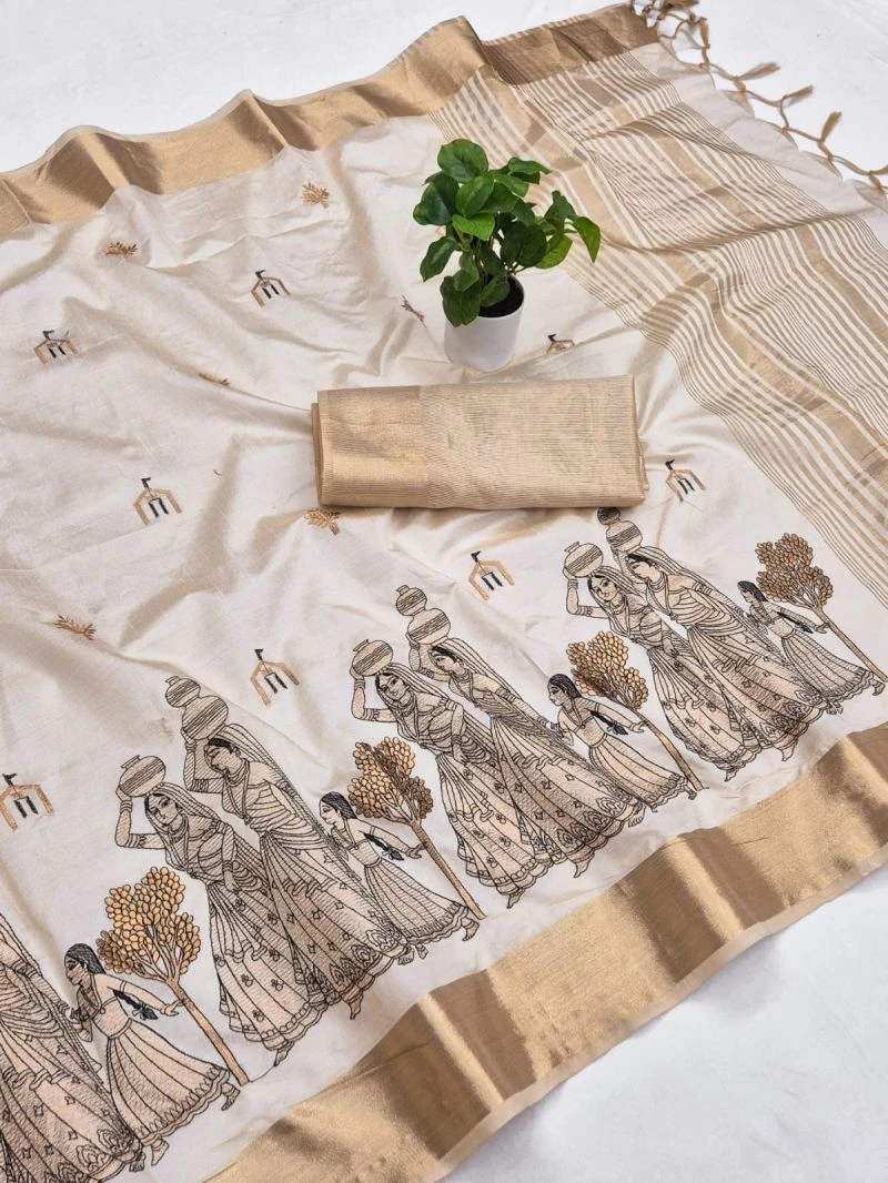 Scwt Baarat Assam Silk Embroidered Saree Collection 5