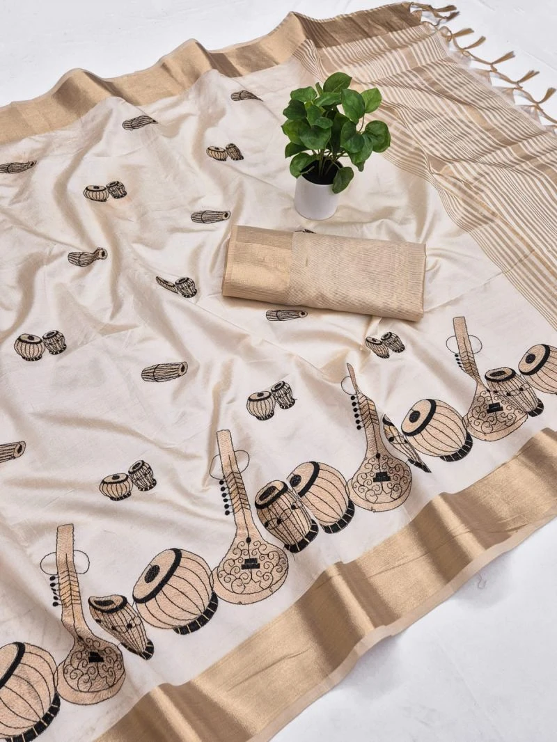 Scwt Baarat Assam Silk Embroidered Saree Collection 6