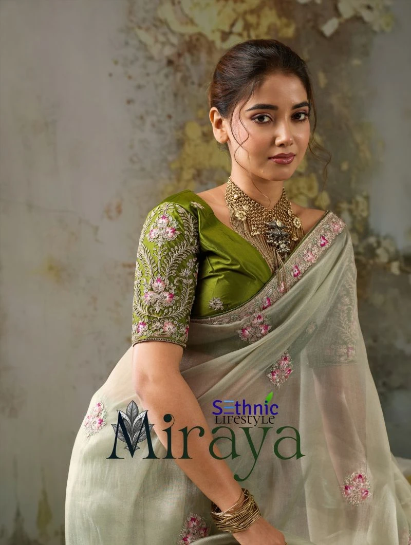 Sethnic Miraya Metallic Tissue Pita Zari And Thread Work Saree Collection