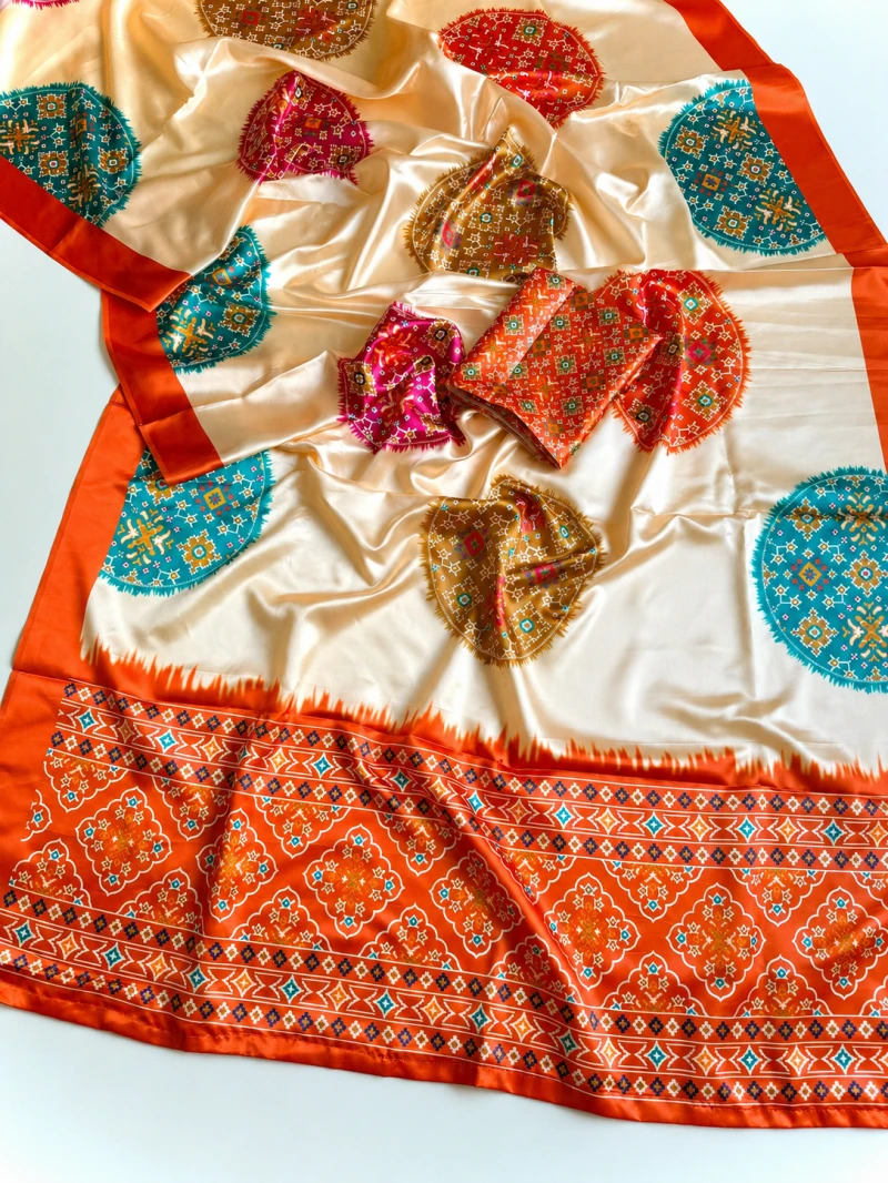 Sf Ultra Soft Satin Silk Digital Printed Saree Collection 3