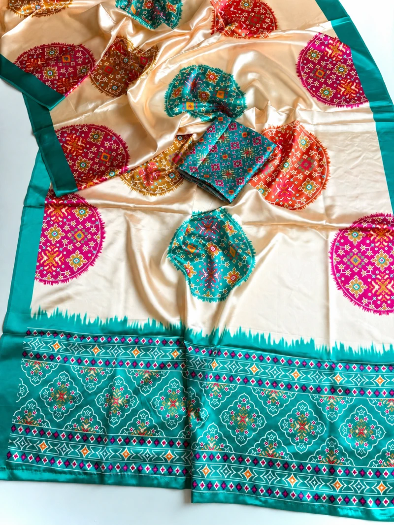 Sf Ultra Soft Satin Silk Digital Printed Saree Collection 4