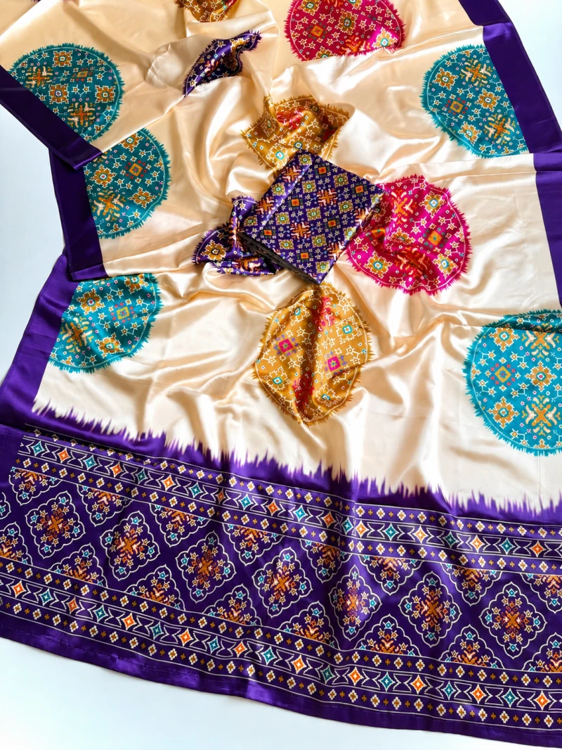 Sf Ultra Soft Satin Silk Digital Printed Saree Collection 5