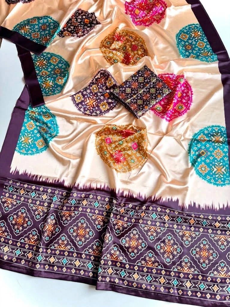 Sf Ultra Soft Satin Silk Digital Printed Saree Collection 6