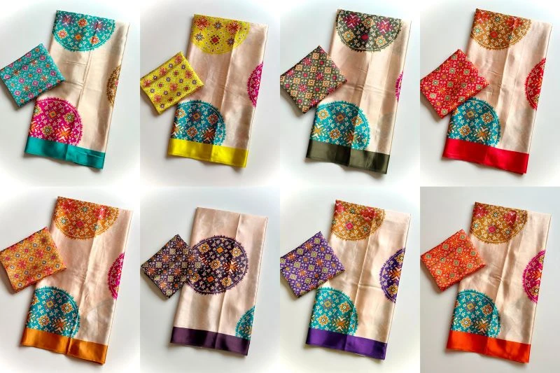 Sf Ultra Soft Satin Silk Digital Printed Saree Collection 9