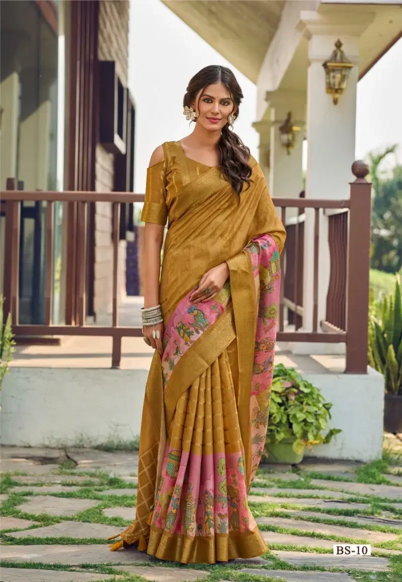 Shvetambar Buddeleia Silk Soft Handloom Silk Printed Saree 7