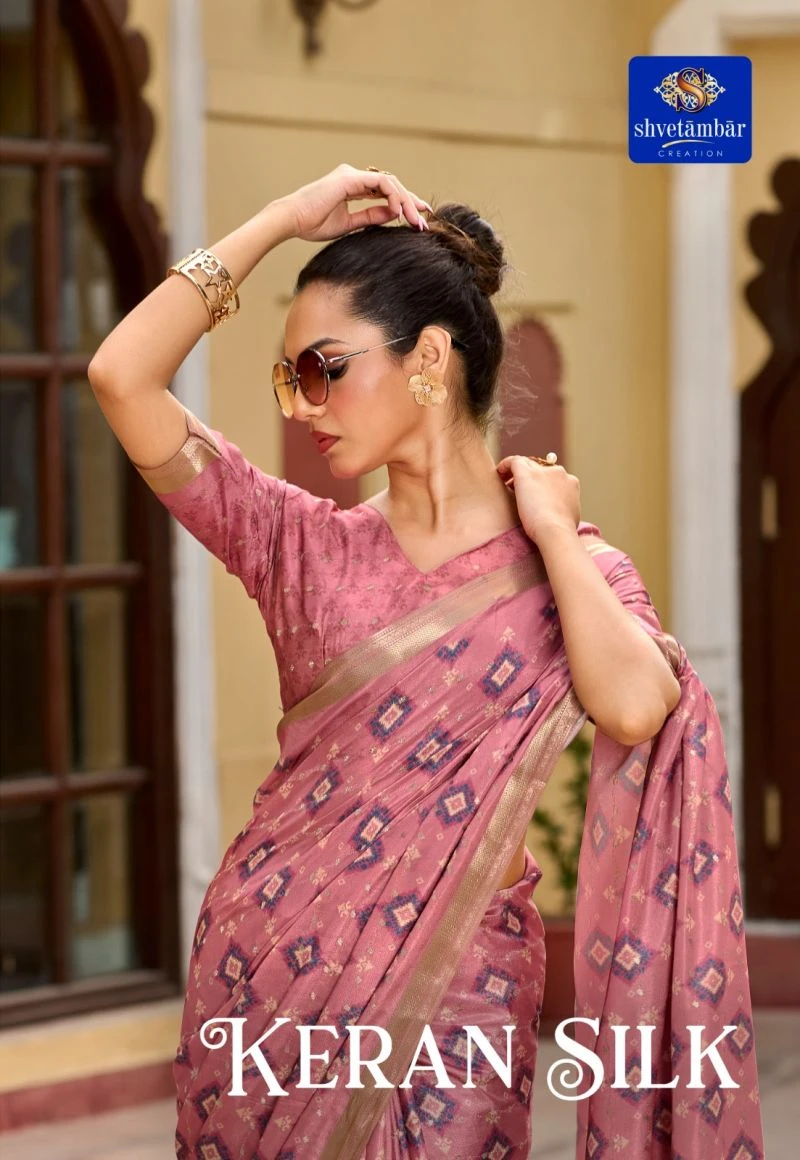 Shvetambar Keran Silk Soft Silk Printed Saree