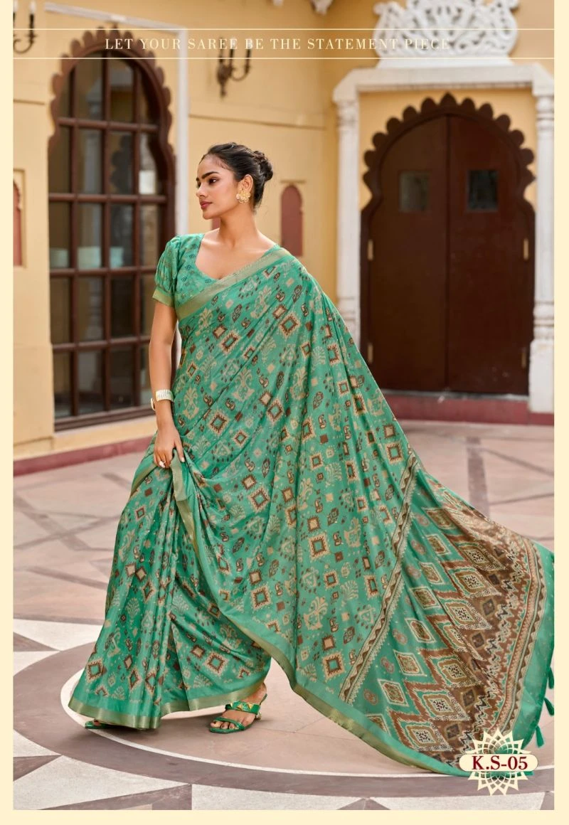 Shvetambar Keran Silk Soft Silk Printed Saree 12