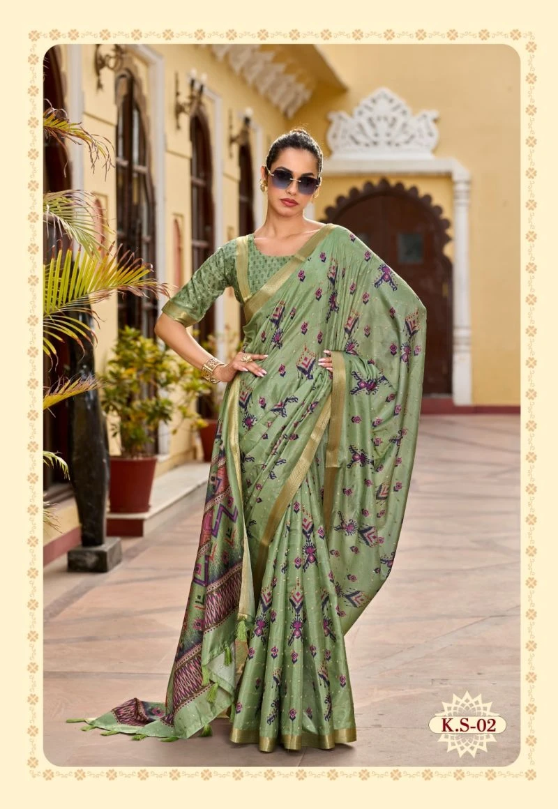 Shvetambar Keran Silk Soft Silk Printed Saree 2