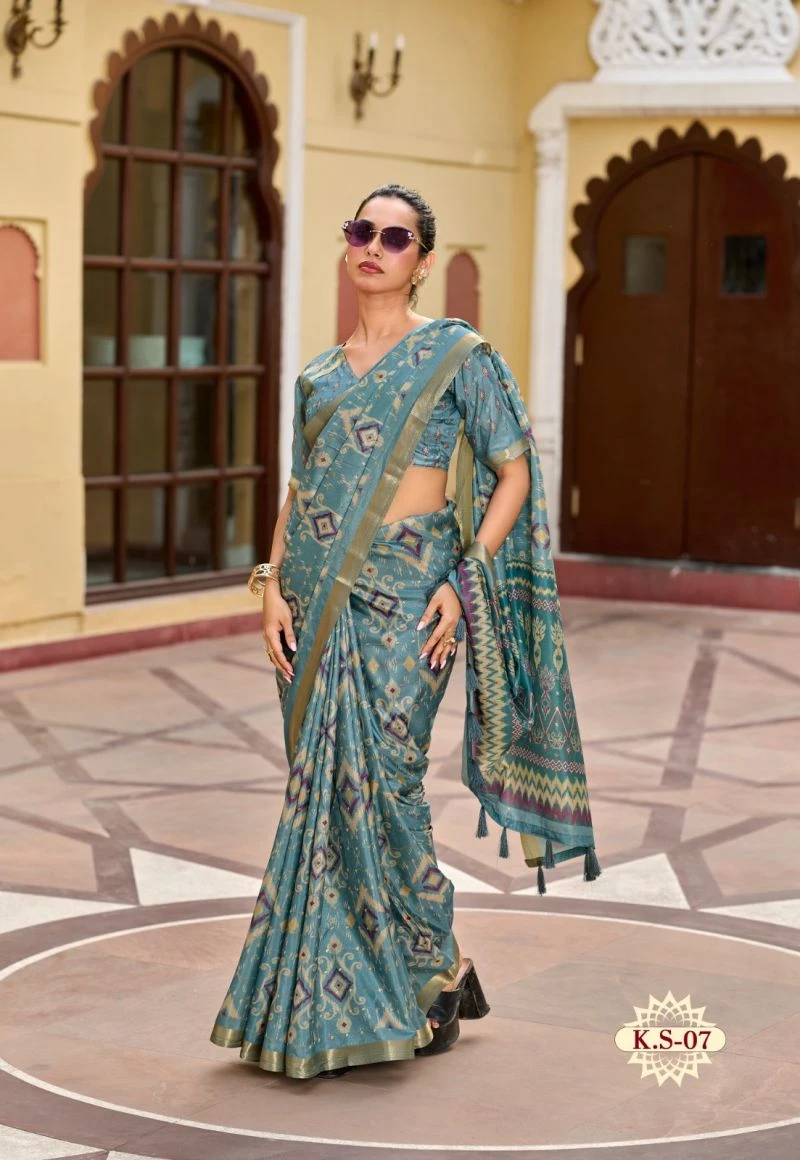 Shvetambar Keran Silk Soft Silk Printed Saree 6