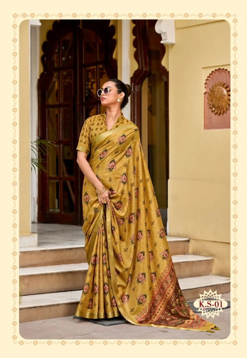 Shvetambar Keran Silk Soft Silk Printed Saree 7