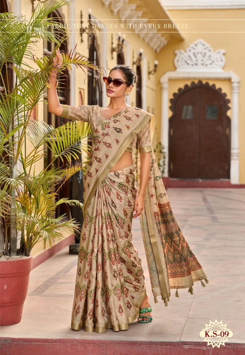 Shvetambar Keran Silk Soft Silk Printed Saree 8