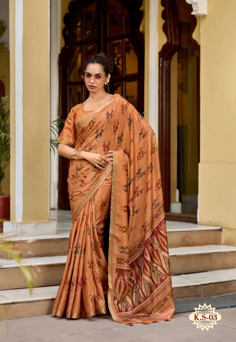 Shvetambar Keran Silk Soft Silk Printed Saree 9