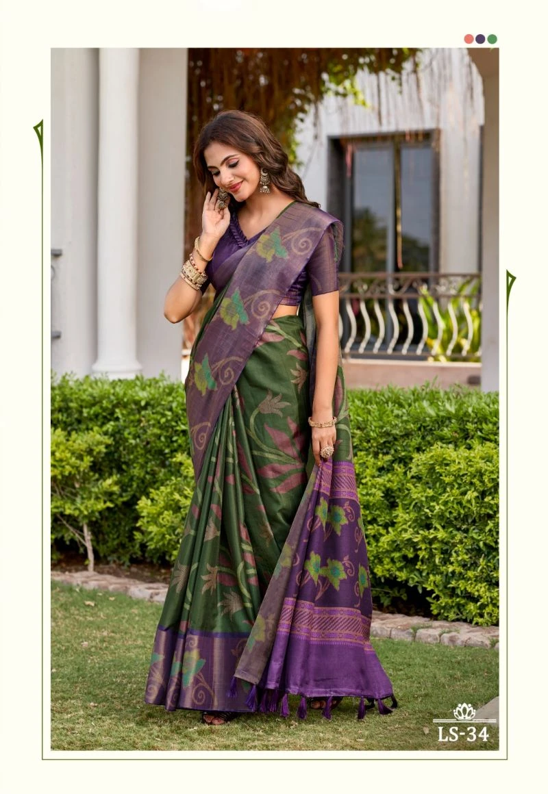 Shvetambar Lilly Silk Cotton Silk Printed Saree Collection 2