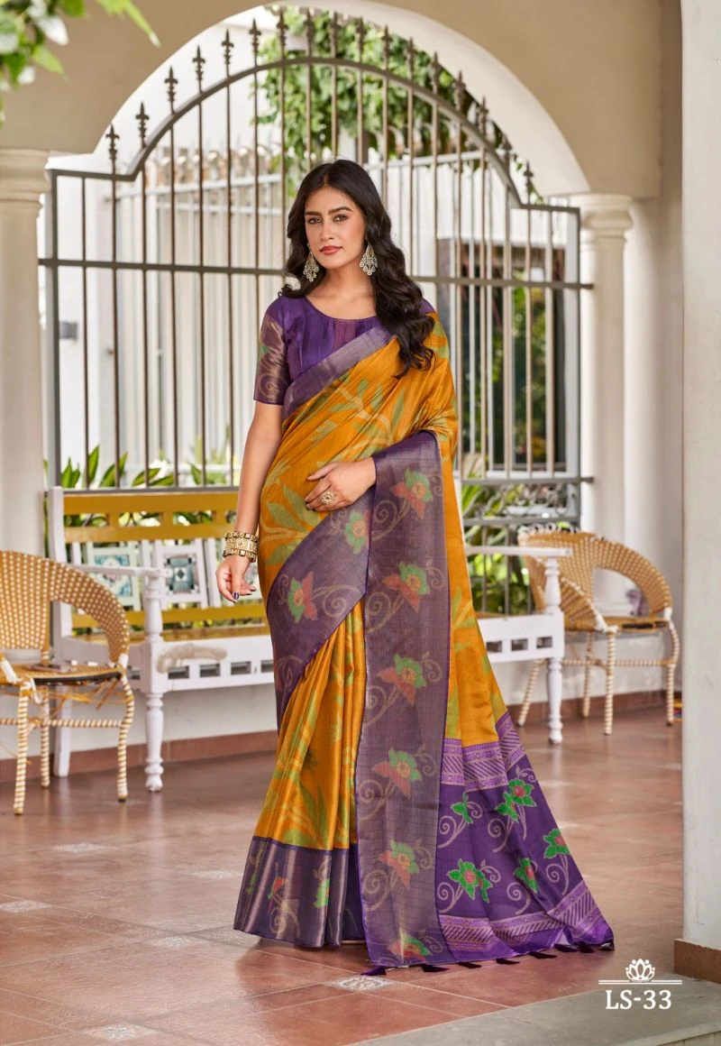 Shvetambar Lilly Silk Cotton Silk Printed Saree Collection 6