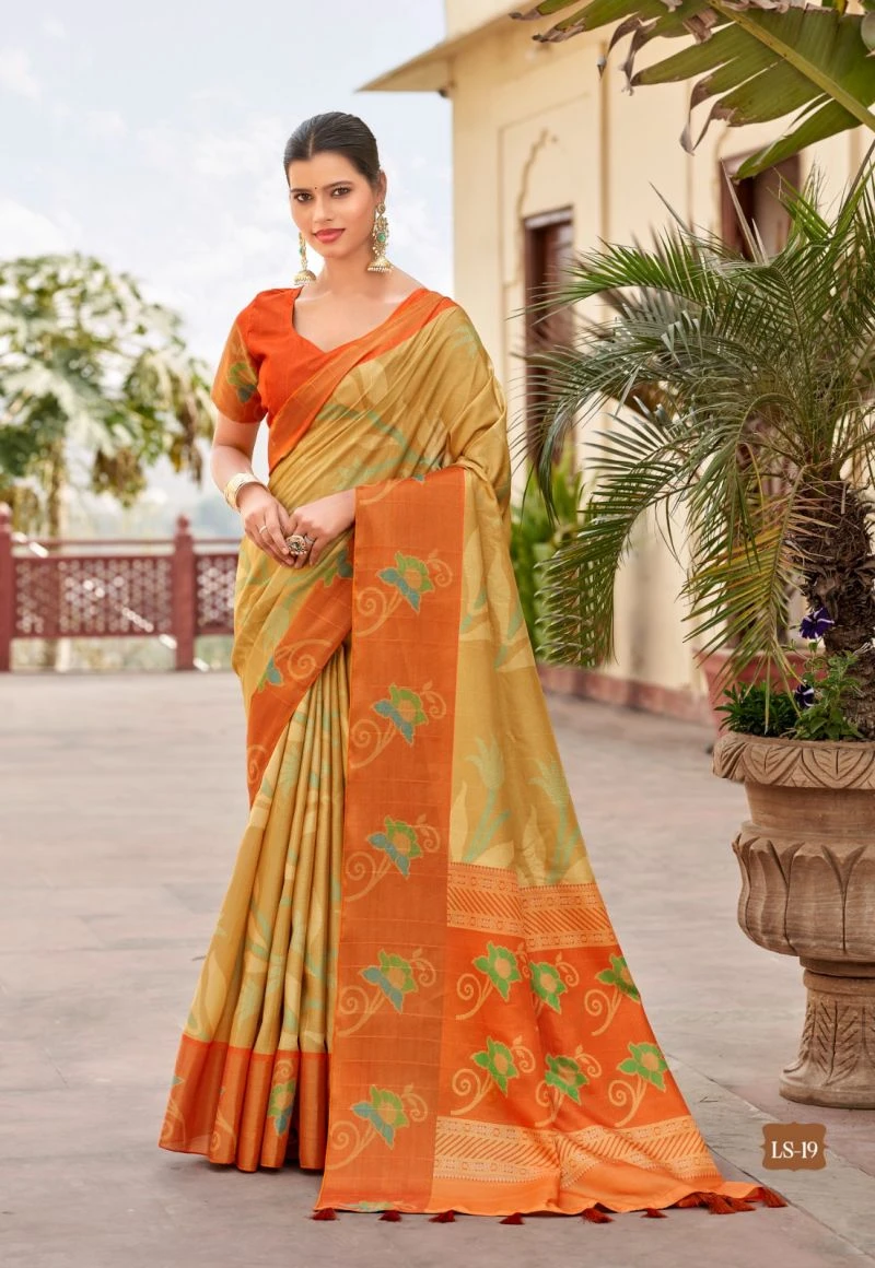 Shvetambar Lilly Silk Part 3 Soft Crunchy Cotton Silk Saree 2