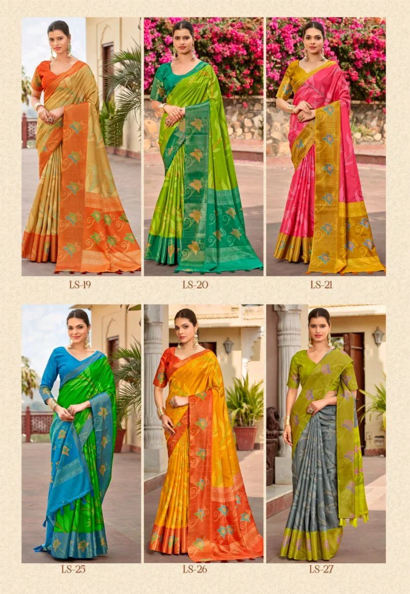Shvetambar Lilly Silk Part 3 Soft Crunchy Cotton Silk Saree 3