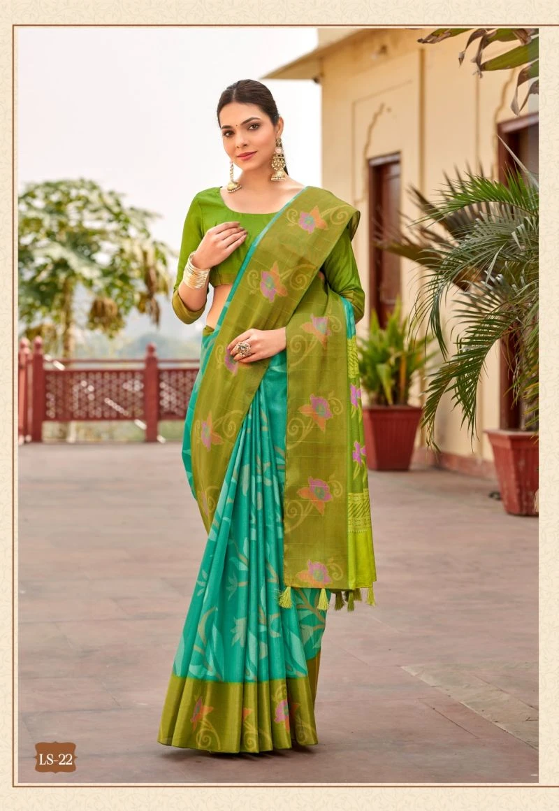Shvetambar Lilly Silk Part 3 Soft Crunchy Cotton Silk Saree 8