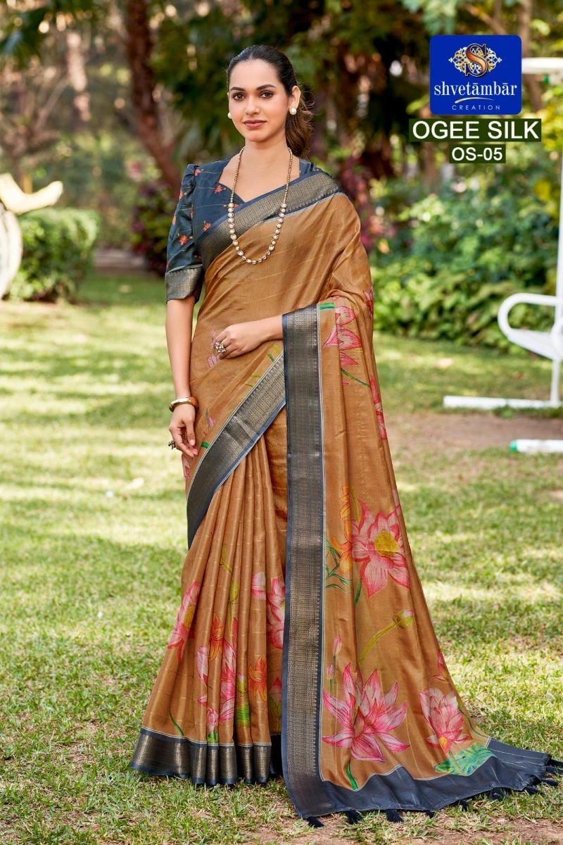 Shvetambar Ogee Silk Soft Cotton Silk Saree Collection 3