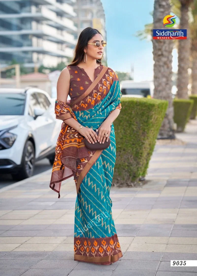 Siddhanth Bengali Tant Soft Tusser Silk Printed Saree Collection 2