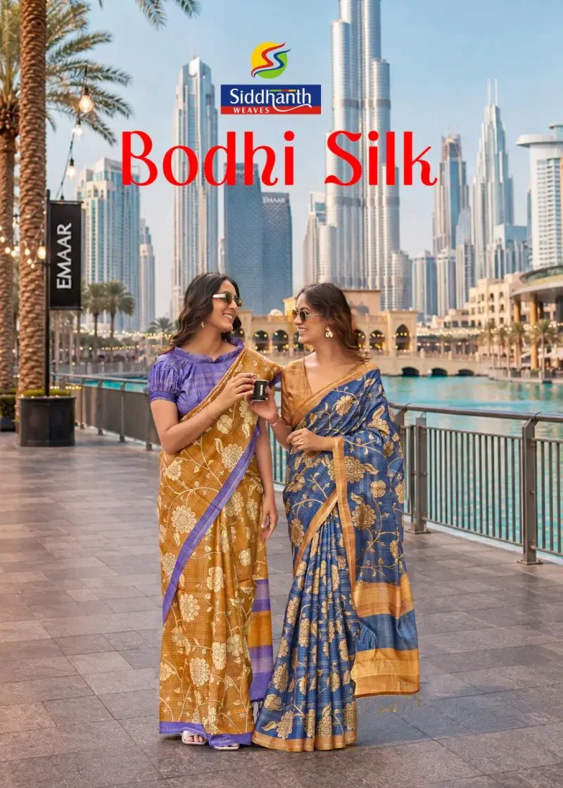 Siddhanth Bodhi Silk Soft Tussar Silk Printed Saree Collection