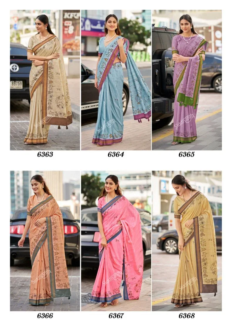 Siddhanth Hathkarga Print Tusser Silk Kalamkari Printed Saree 3