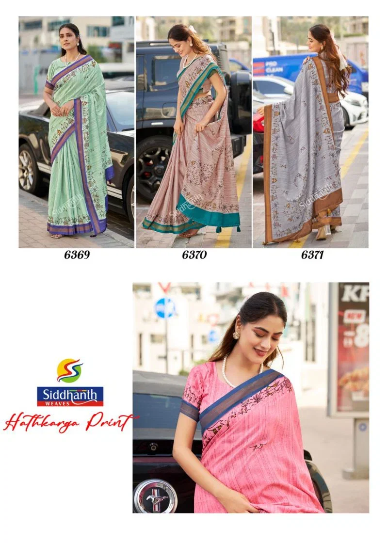 Siddhanth Hathkarga Print Tusser Silk Kalamkari Printed Saree 4
