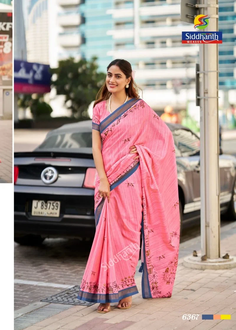 Siddhanth Hathkarga Print Tusser Silk Kalamkari Printed Saree 6
