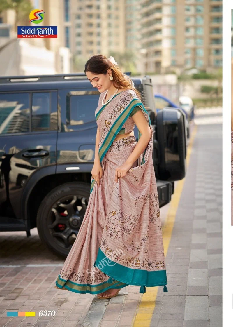 Siddhanth Hathkarga Print Tusser Silk Kalamkari Printed Saree 8