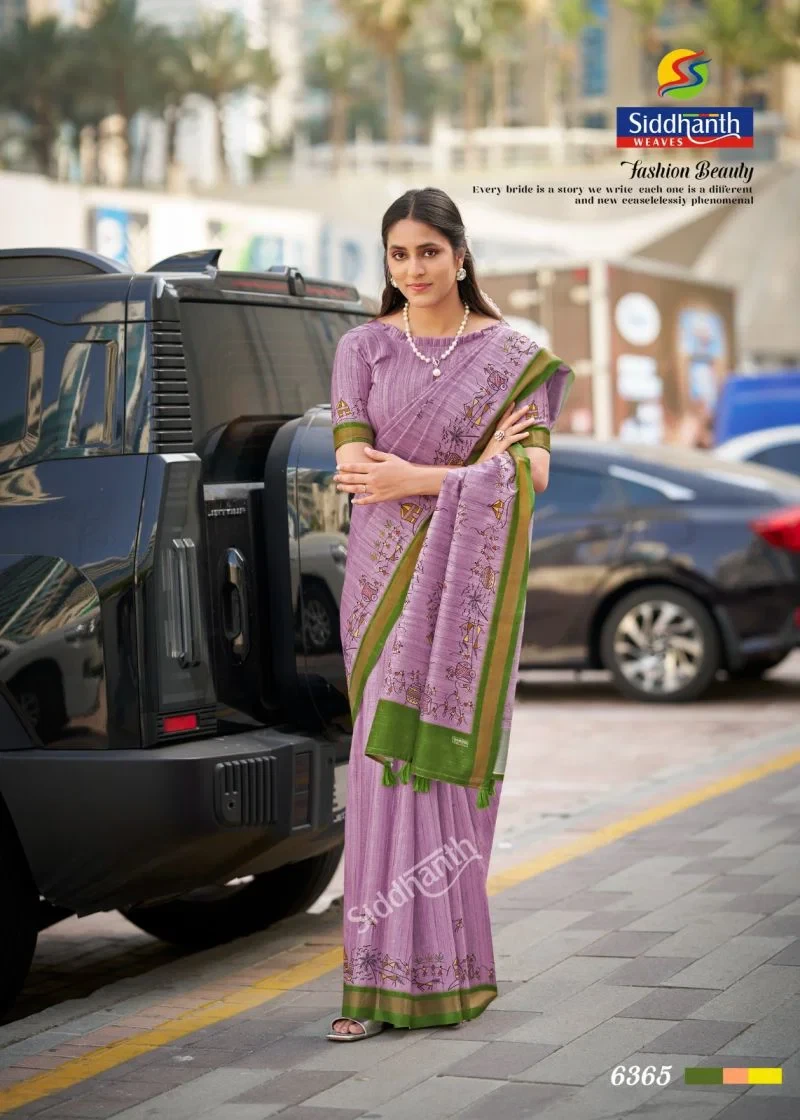 Siddhanth Hathkarga Print Tusser Silk Kalamkari Printed Saree 9