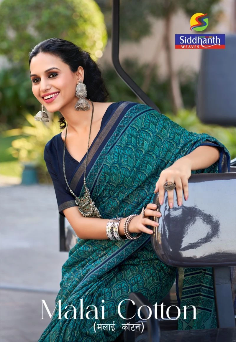 Siddhanth Malai Cotton 1 Mul Cotton Printed Saree Collection