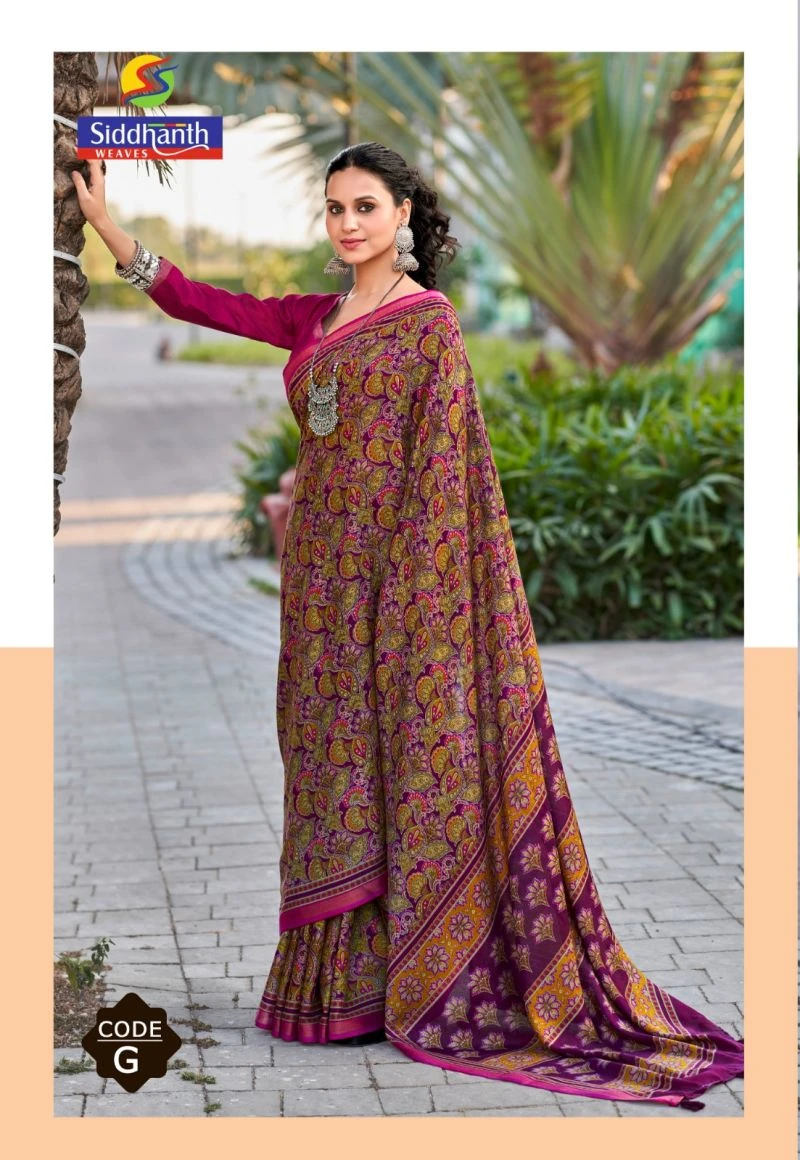 Siddhanth Malai Cotton 1 Mul Cotton Printed Saree Collection 5