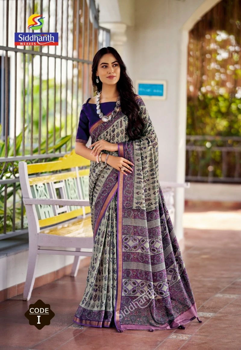 Siddhanth Malai Cotton 1 Mul Cotton Printed Saree Collection 6