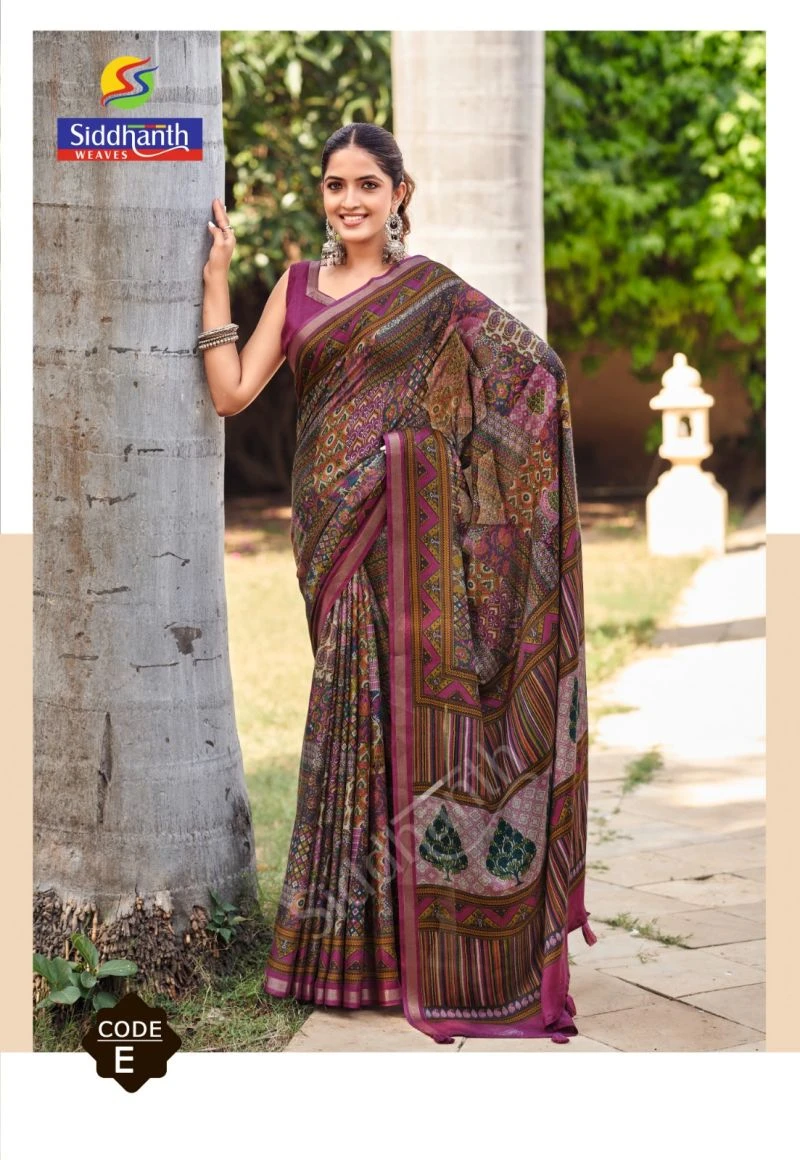 Siddhanth Malai Cotton 1 Mul Cotton Printed Saree Collection 7