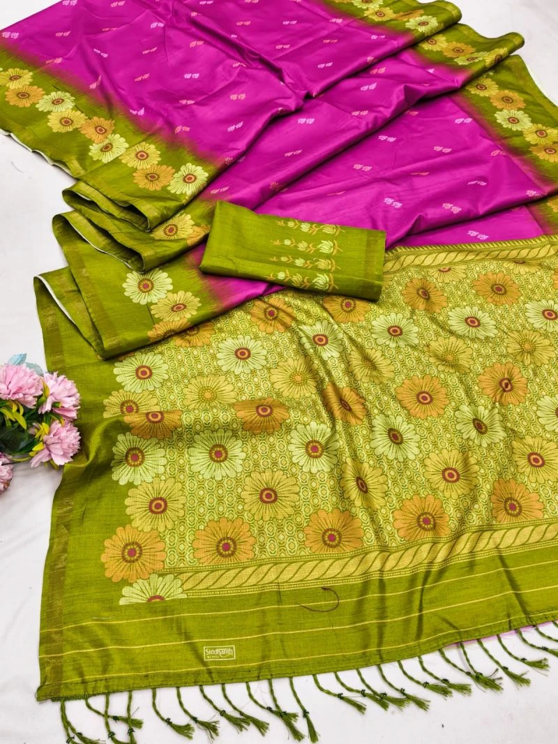 Siddhanth Uttara Silk Linen Fancy Saree Collection 12