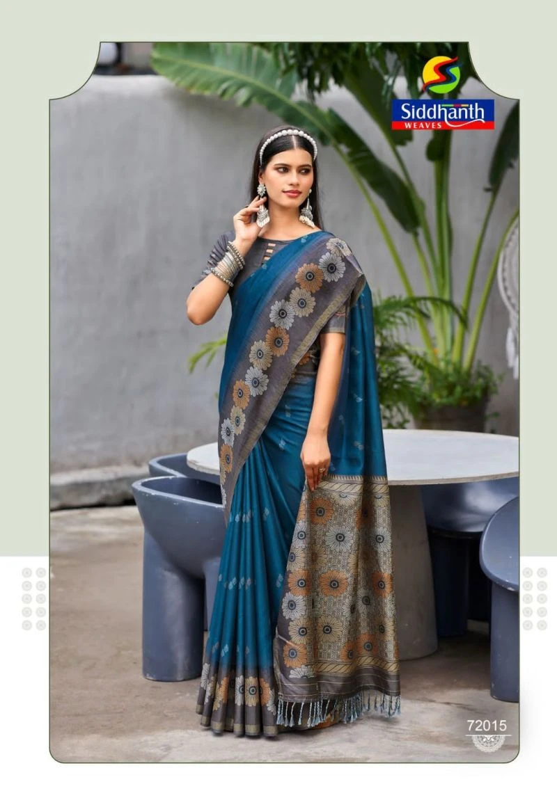 Siddhanth Uttara Silk Linen Fancy Saree Collection 14