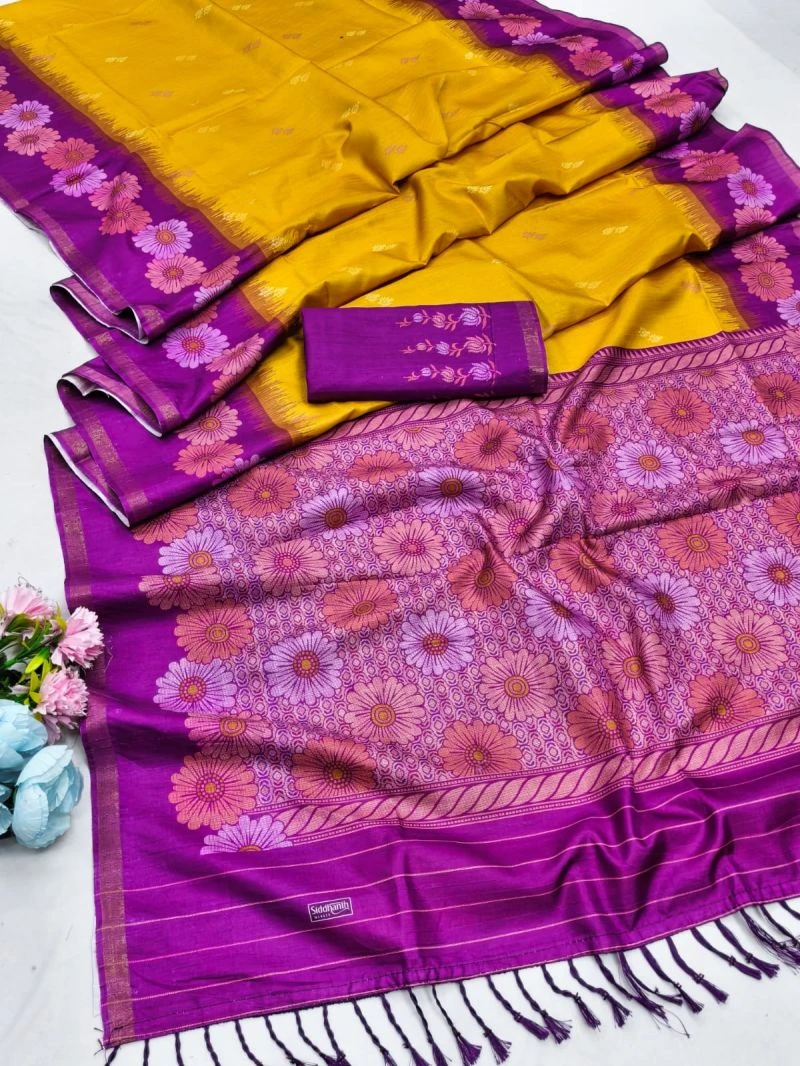 Siddhanth Uttara Silk Linen Fancy Saree Collection 8