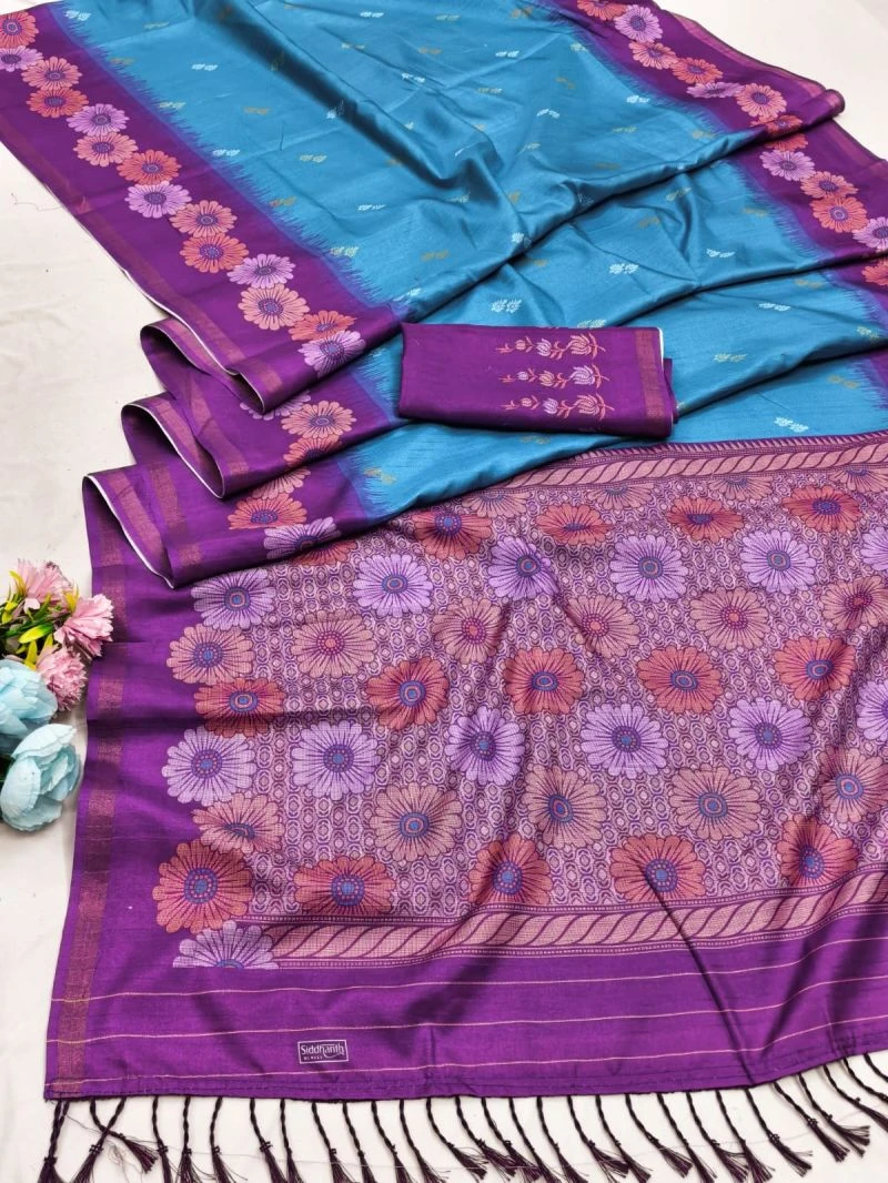 Siddhanth Uttara Silk Linen Fancy Saree Collection 9