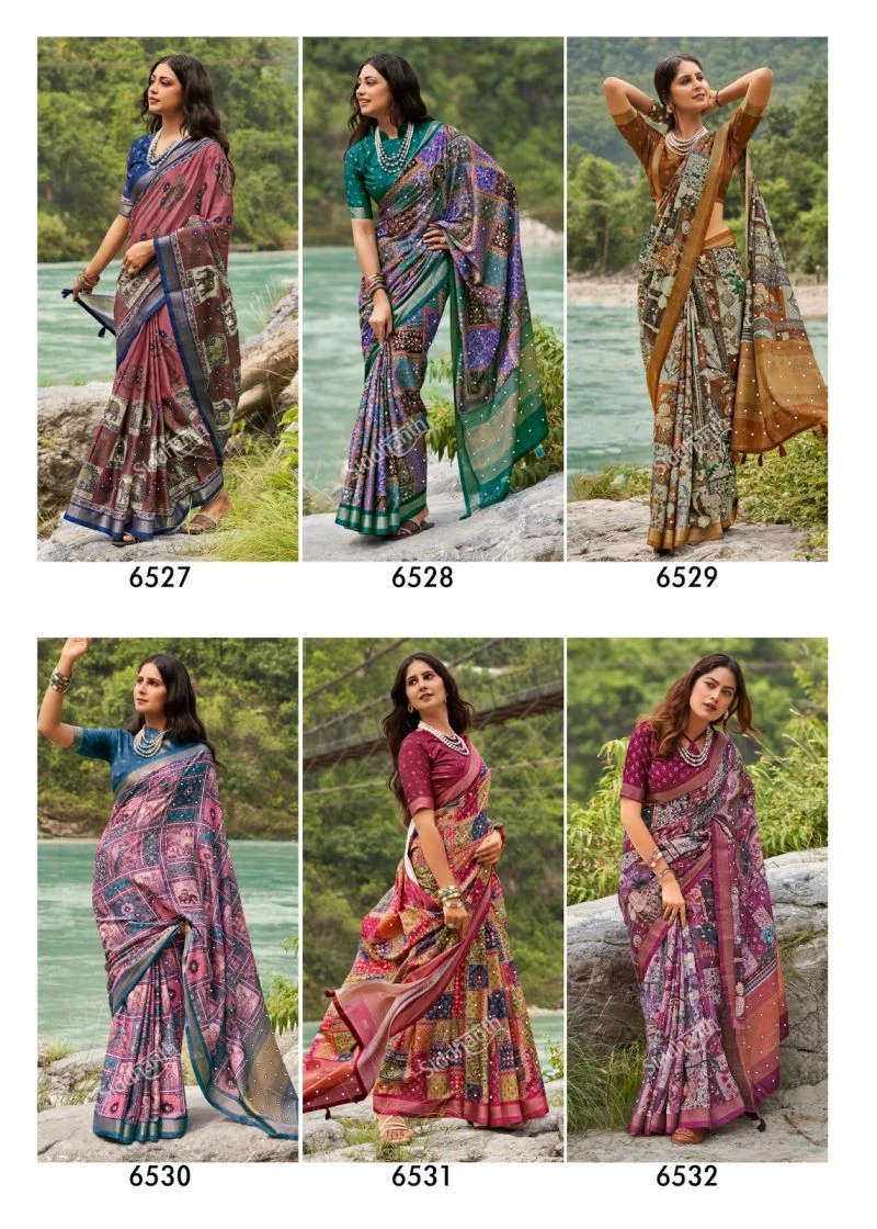 Siddharth Kacchi Mirror Soft Tusser Silk Mirror Work Saree 4