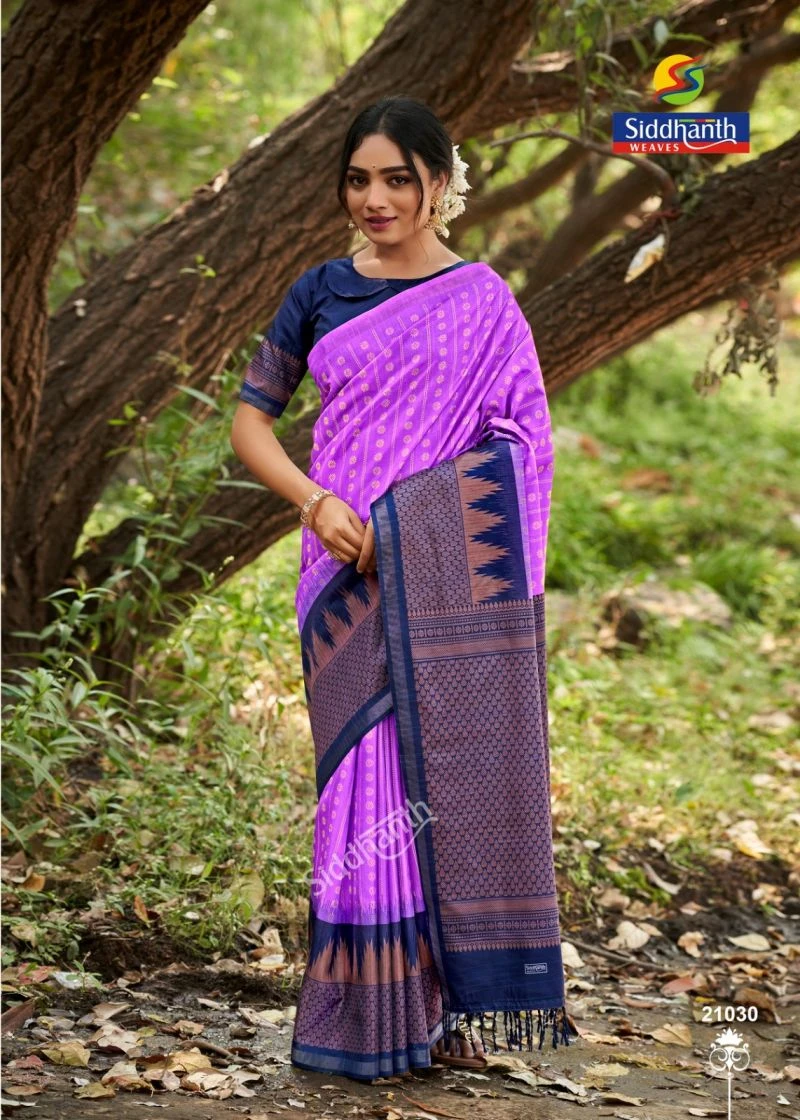 Siddharth Priyosha Prints Tusser Silk Printed Saree Collection 3