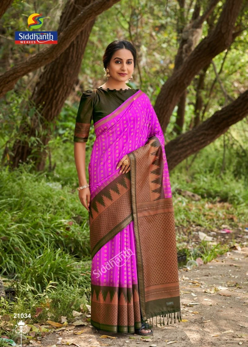 Siddharth Priyosha Prints Tusser Silk Printed Saree Collection 7